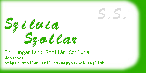 szilvia szollar business card