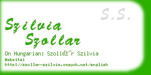 szilvia szollar business card